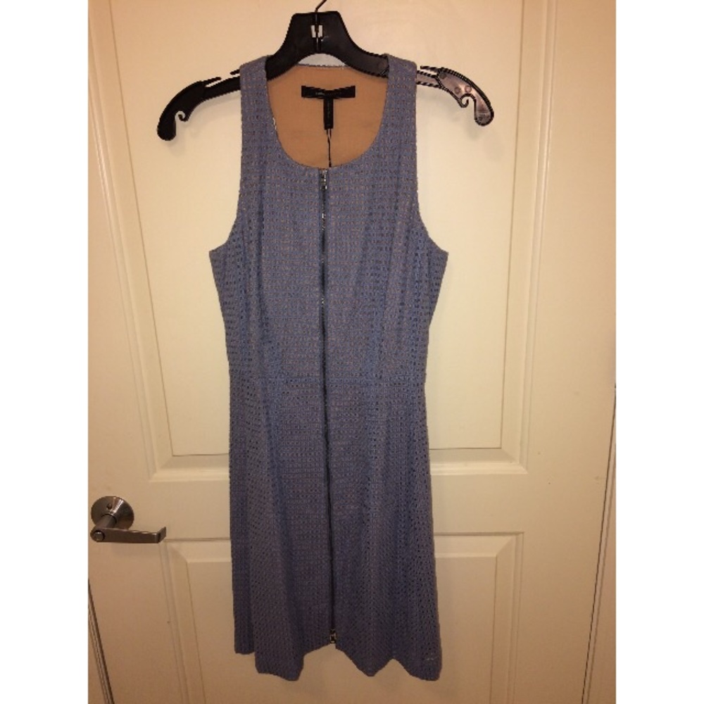 BCBGMaxAzria Light Blue Sleeveless Zip-Front Dress